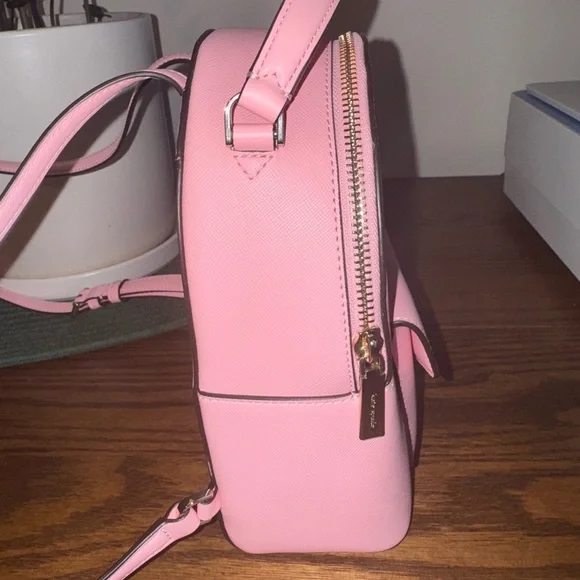 Authentic NWOT Kate Spade Pink Backpack with Gold Hardware - Picture 6 of 9